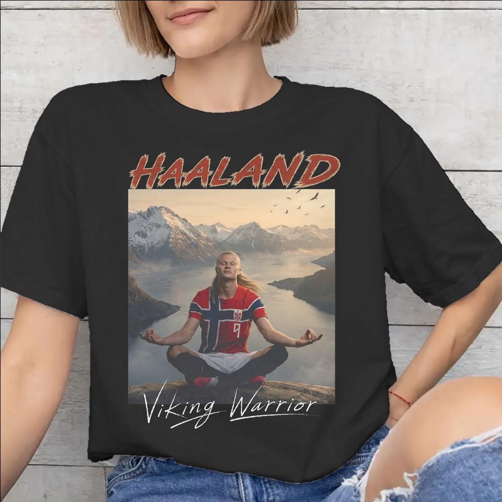 Unisex WoUnisex Graphic Printed Haaland Norway Football T Shirt Tee Pure Cotton Tshirts Clothes