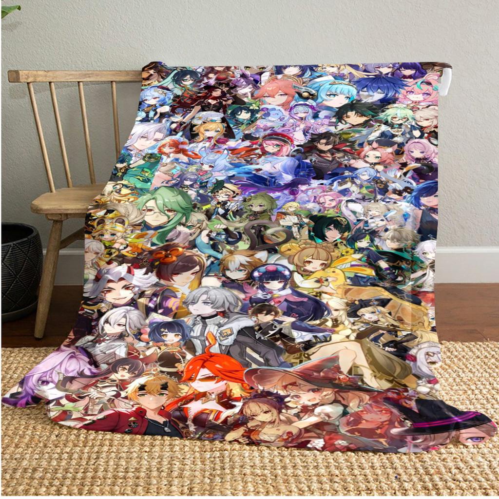 Genshin Heroes  Blanket Soft And Portable All Season Home Bed Sofa Blanket Office Travel Nap Break Warm Blanket