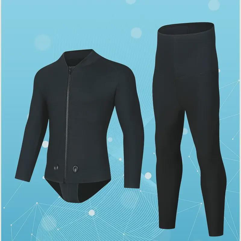 3mm Professional Winter Diving & Fishing Suit - Warm, Cold-Proof Two-Piece for Snorkeling & Jellyfish Protection