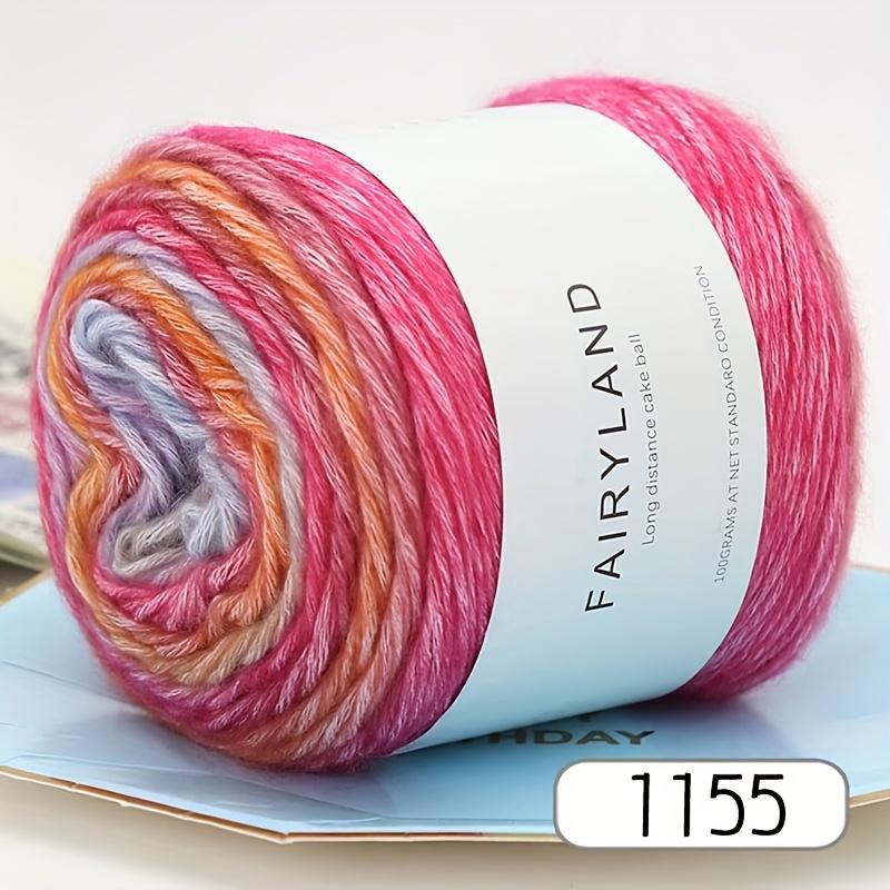 1 Garn mit Farbverlauf, geeignet zum Häkeln und Stricken von warmen Pullovern, Sofakissen, Schals, Mützen, Tüchern und mehr. Starter-Set für farbenfrohes Basteln.