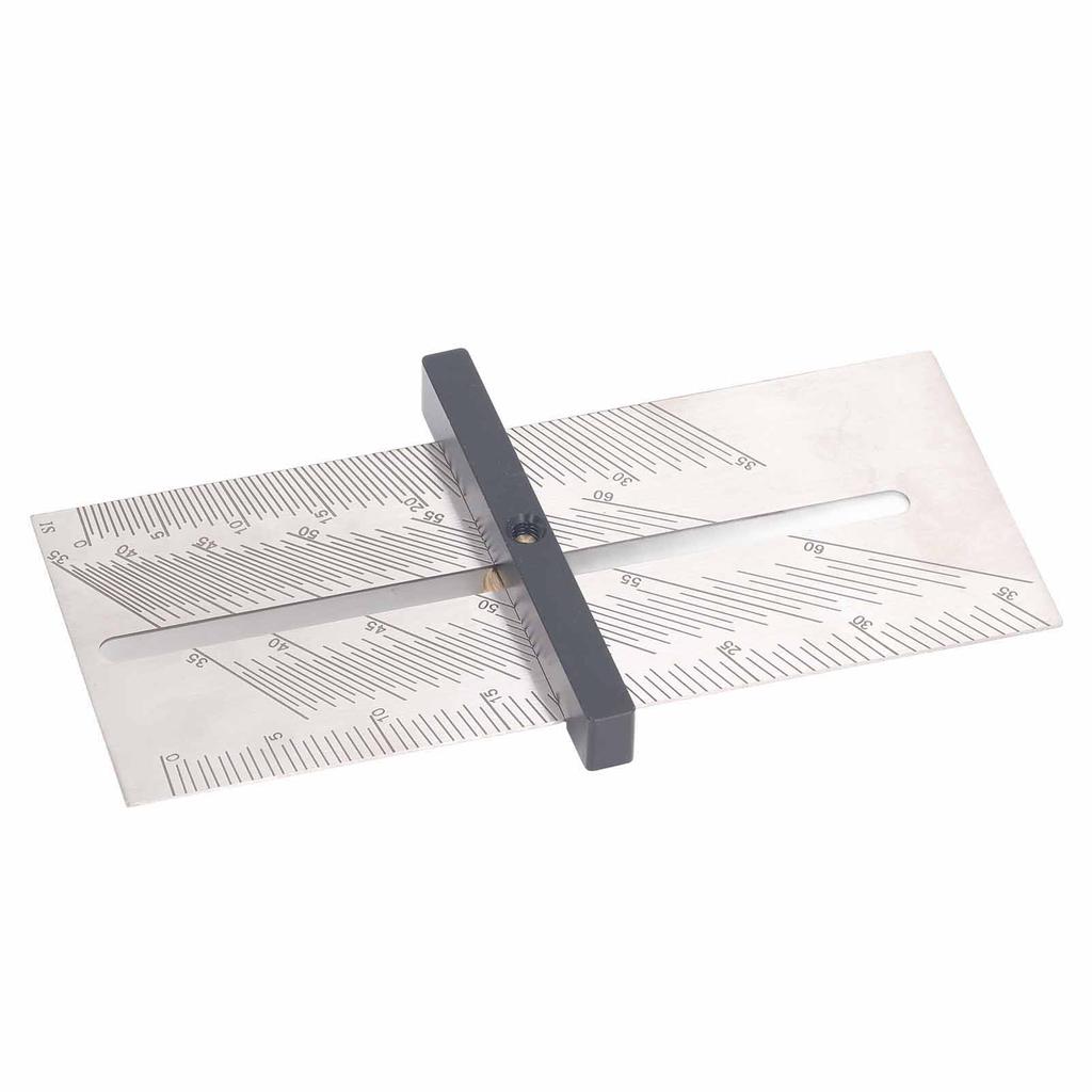 Adjustable Bevel Gauge 304 Stainless Steel Multifunctional T Shaped Sliding Ruler Woodworking Setting Tool