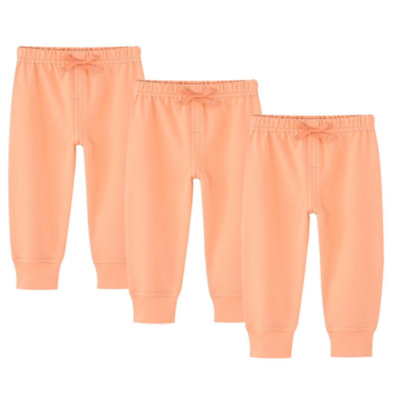 

3 предмета унисекс однотонные штаны для новорожденных девочек 0-24 месяцев хлопковые штаны для маленьких мальчиков осенне-зимние брюки 9M
