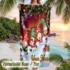 Gnome Theme Beach Towel Personalized Custom Name & Text Soft Quick Dry Beach Towel for Swimming Travel