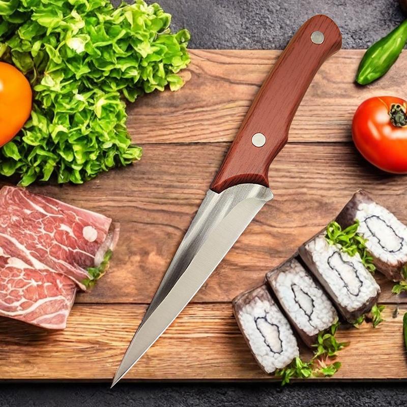 Stainless Steel Boning Knife Kitchen Cleaver Chef Slicing Knife Fishing Cutting Fruits Vegetables Paring Tools