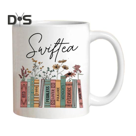 

Певица, альбом, кофейная кружка, милый мультяшный кот, цветочные узоры, певица, чайная чашка для фанатов, друзей, подарок на день рождения 400ML