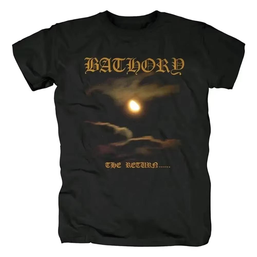 Bathory Black Metal Venom Men Women 100% Cotton Quality T-shirt Hip-Hop Casual Street Rock Harajuku Graphic Print Short Sleeve Vintage Oversized