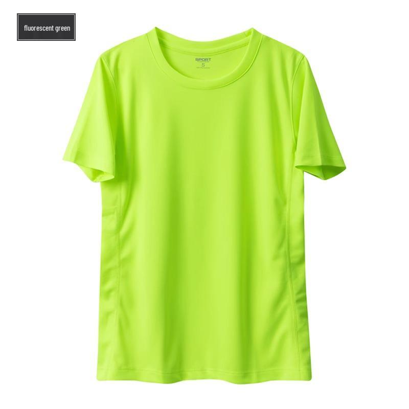 

Индивидуальные быстросохнущие футболки с круглым вырезом для активного отдыха и групповых мероприятий - Персонализированная рабочая одежда и рекламная одежда 3XL флуоресцентный зеленый