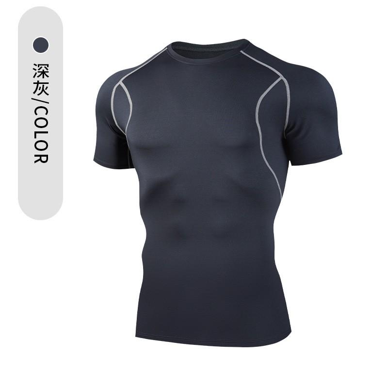 Mens Quick Dry Breathable Stretch Cycling Jersey Athletic Running Workout Gym T-shirt
