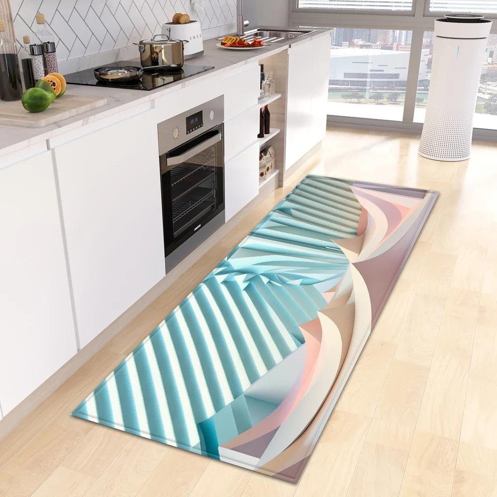 Creative Colorful Geometric Pattern Home Kitchen Floor Mat Door Front Decoration Floor Mat