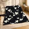 Scattered Hearts Coral Fleece Blanket
