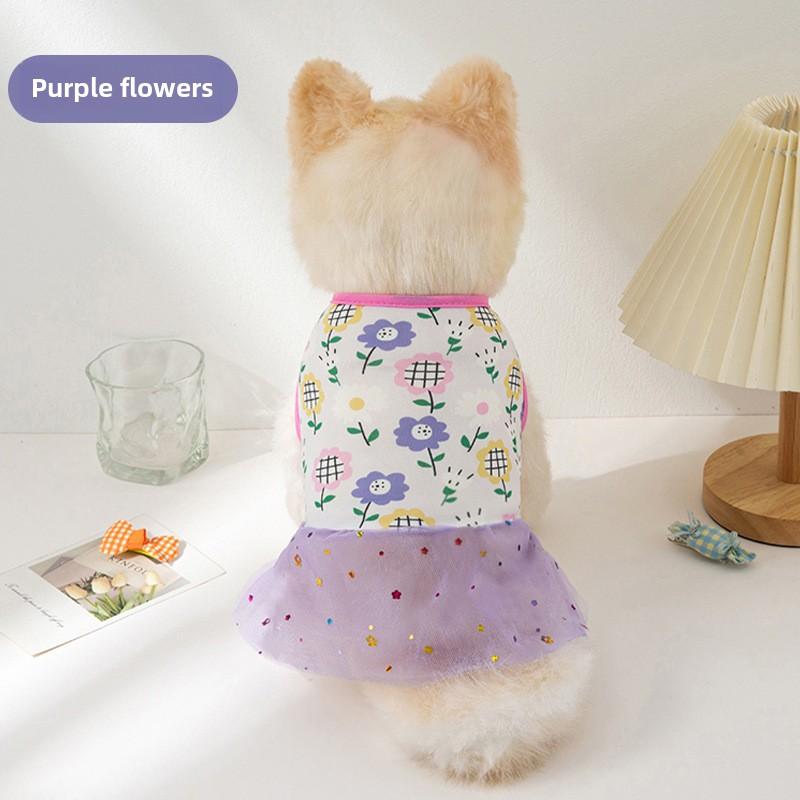 

Юбка для питомцев с изображением кошек и собак в цветочек Юбка для принцессы с изображением кошек и медведей Тедди XL