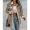 Women Fall Fashion Leopard Print Button Long Sleeve Jacket