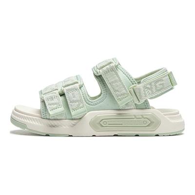 Li Ning Coka Young Bequeme Rutschfeste Kinder Sandalen Kinder Sandalen Grün YKUU006-8