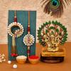 Rakhi Gift Combo for Brother Bhaiya and Bhabhi | Bhaiya Bhabhi Couple Rakhi Set of 2 | Rakhi with Ganesha Idol Gift for Brother