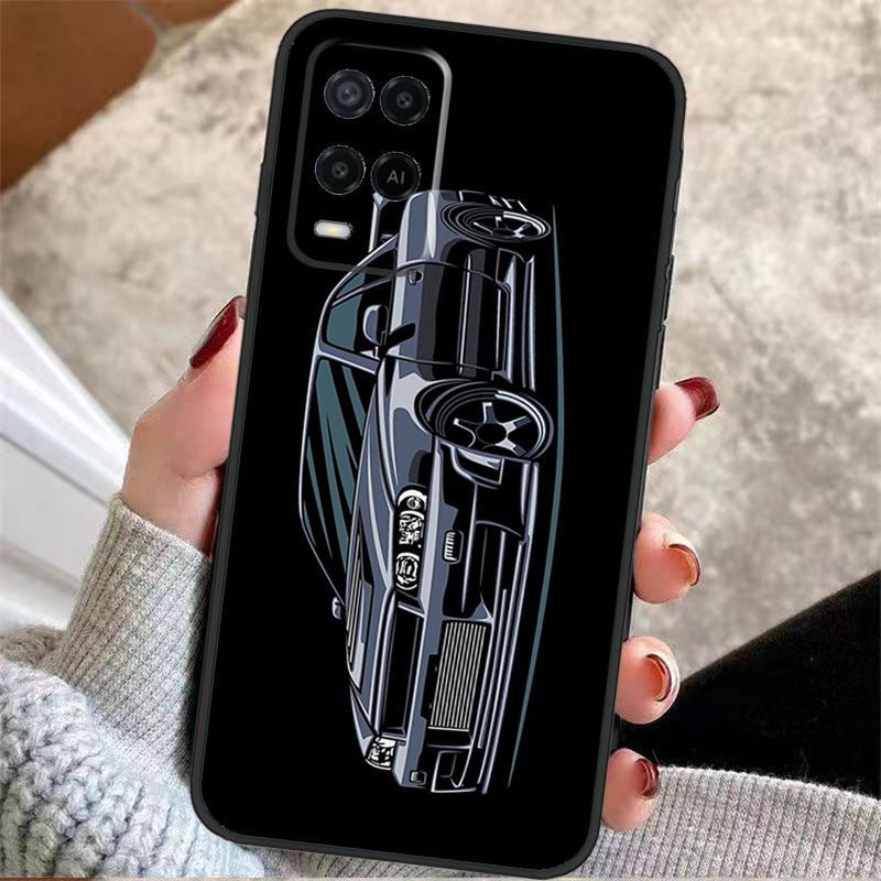 Sports Drift Car Case For Oppo A38 A74 A94 A54 A18 A58 A78 A98 A80 A60 A40 A96 A76 A16 A15 A17 A57 A77 A5 Pro OPPO A18 4G
