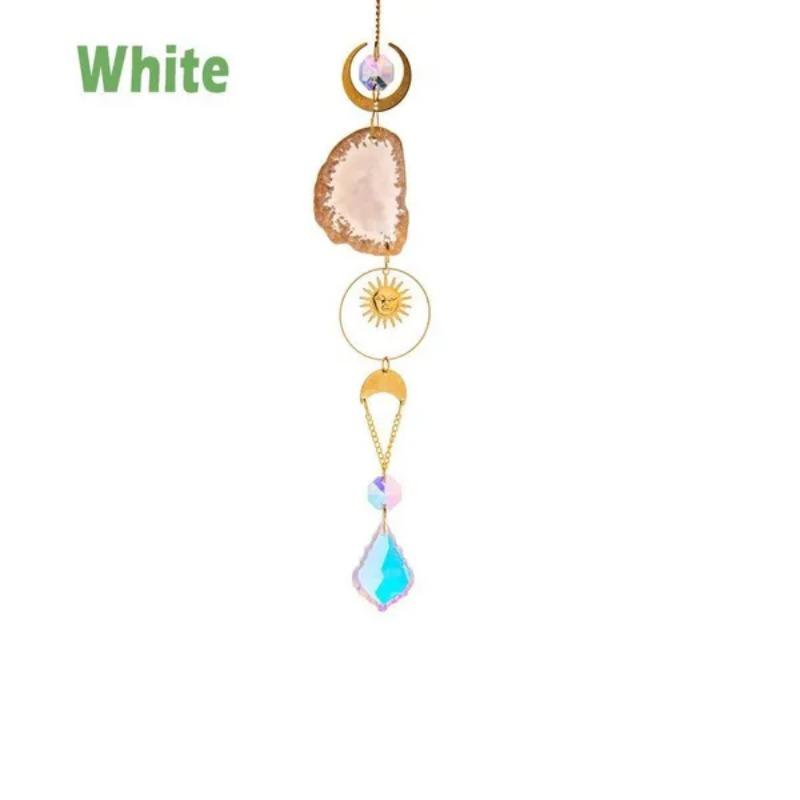 

1 Pc Crystal Decor Wind Chimes Pendant Home Garden Decoration Hanging Window Pendant Ornament белый