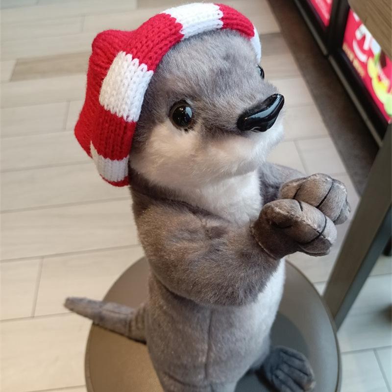 Cute Bells Blessing Animals Raccoon Otter Doll Plush Toy Cloak Kangaroo Doll Children's Ragdoll