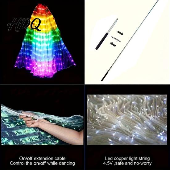 Halloween Cosplay Leuchtende Flügel Kinder Leuchtendes Kostüm Performance für Erwachsene LED Bauch Requisiten Flexibles Polyester
