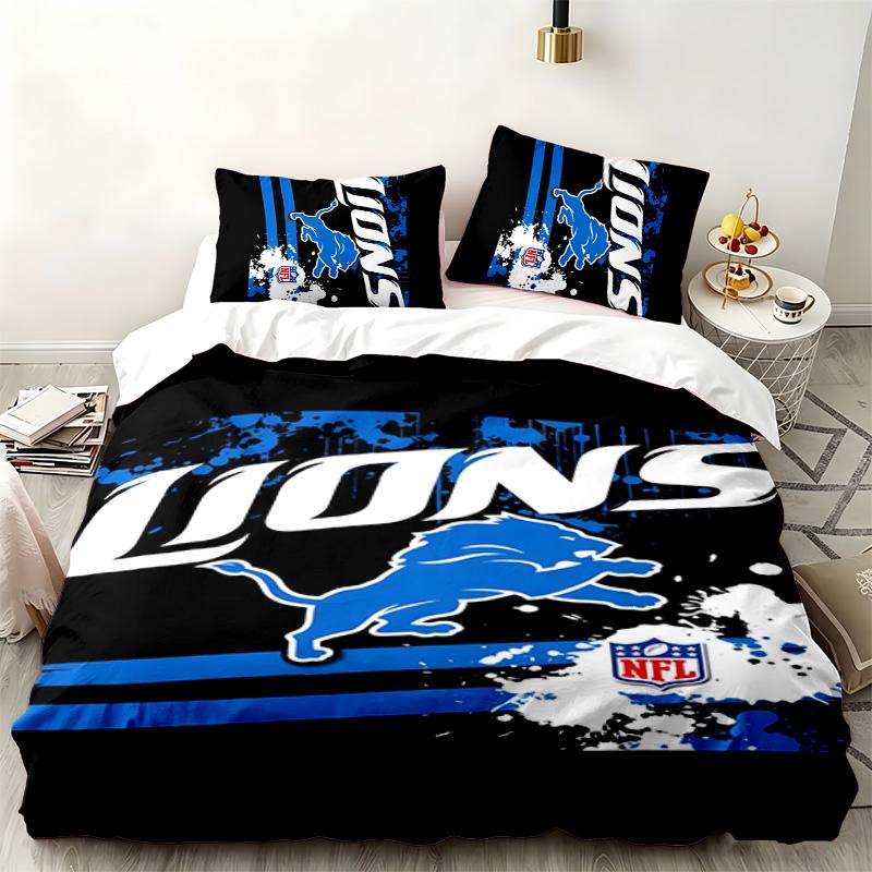 Detroit Lions 3pc set Perfect for bedroom use Comfortable bedding set includes a duvet cover and two pillowcases Ideal birthday or Christmas gift