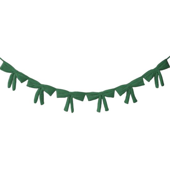 Yousheng 6Pcs Red Velvet Bow Tie Wreath Bowknot Garland Christmas Decor Home Entryway Indoor Holiday Decoration with Ropes