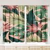 Tropical Leaves Printed Curtains Pole Bag Bedroom Living Room Home Decoration Curtain Set Of 2 Made Polyester Washable Great Ready
