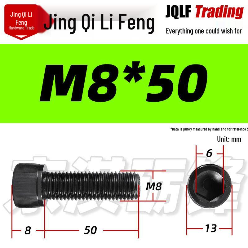 Grade 12.9 Full Thread Hex Socket Head Cap Screws - M3-M14 Black Cylindrical Bolts for Maker Accessories
