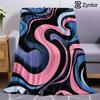 Swirl Liquid Lightweight Microfiber Soft Christmas Fleece Blanket Warm Cozy Throw for Bed Sofa Office Travel All Season