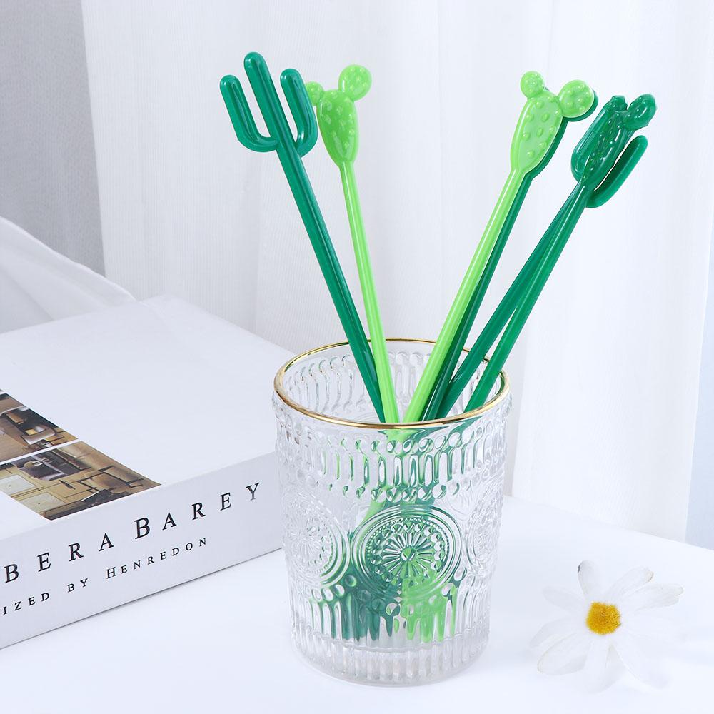 6Pcs Summer Plastic Hawaiian Disposable Mixing Sticks Coffee Stirrer Swizzle Sticks Cocktail Tool
