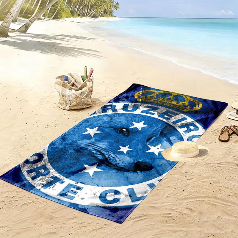 Cruzeiro Esporte Clube Print Beach Towel, Large Soft Quick Dry Towel for Beach Camping Swimming