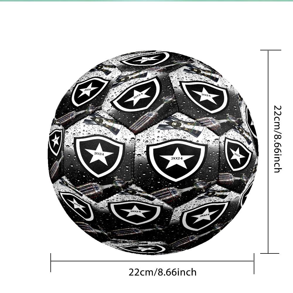 Botafogo Football Club Printed Size 5 Soccer Ball - Durable, Machine-stitched, Soft and Comfortable, Suitable for Training and Matches Gift