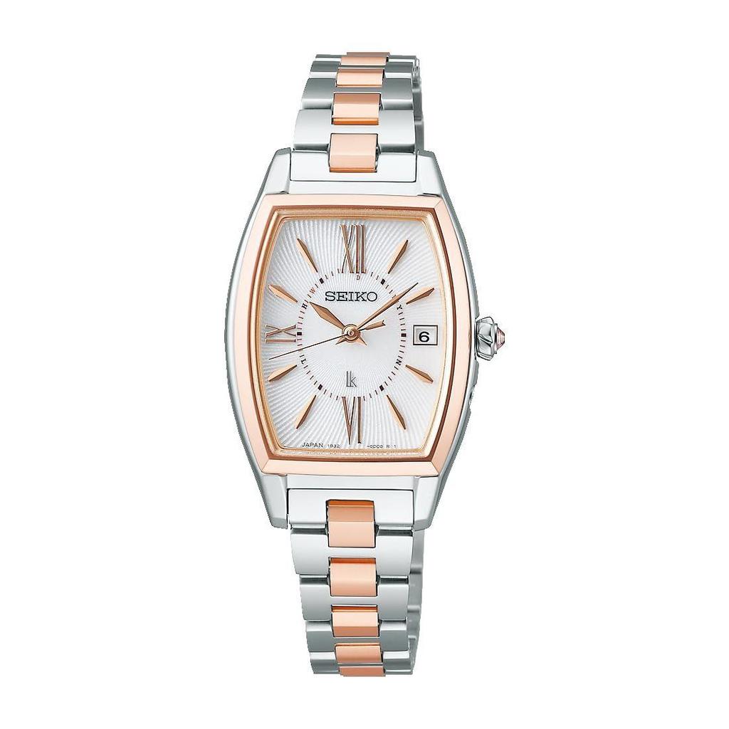 Used Ms [Seiko Watch] LUKIA SSVW230 Women's Watch Grow Series Tonneau Type | Made In Japan Solar Radio Corrected Date Calendar Silver & Pink Gold