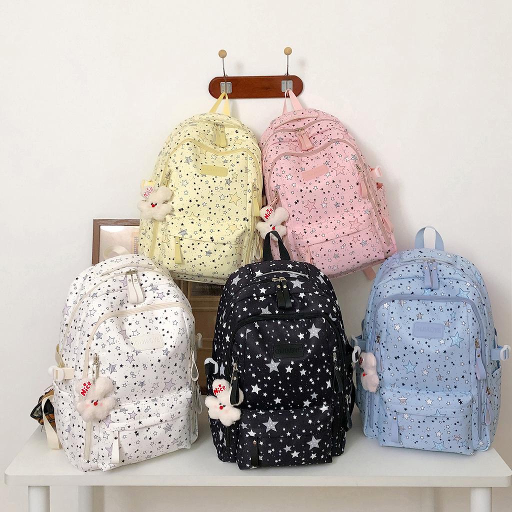 Schoolbag High Value Small Fresh Backpack Women's Large Capacity College Style Backpack Wear-resistant Versatile Junior High School Student Schoolbag