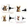 Car Air Freshner 2D Acrylic Cute Dog Scent 4 Pieces Cute Dog Shape Car Fragrance For Workplace Kitchen Home Truck AC Automotive