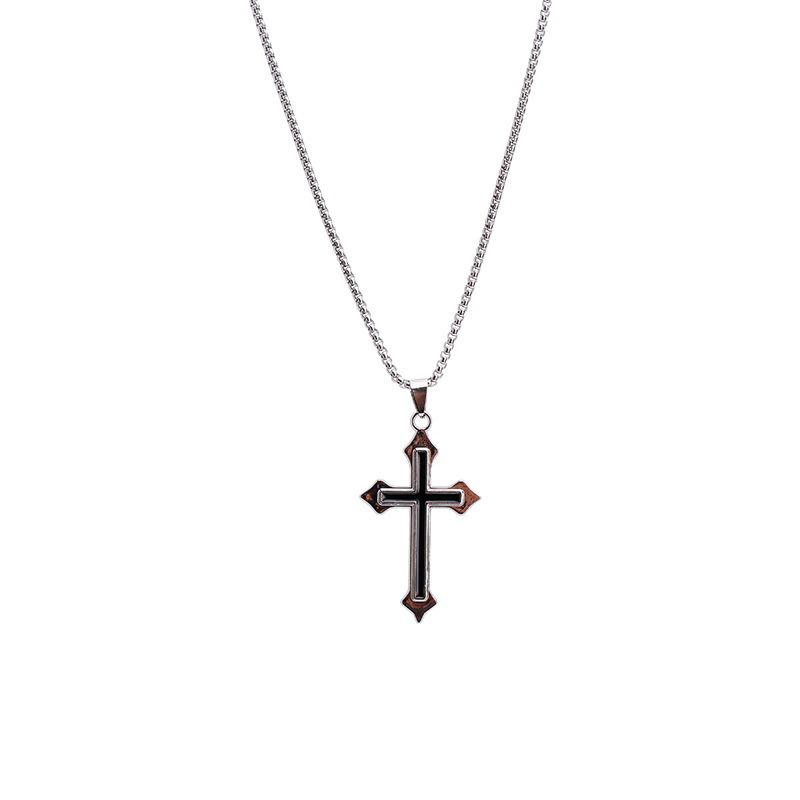 Trendy European & American Cross Pendant Necklace for Men & Women - In Stock, Hot Selling Sweater Chain