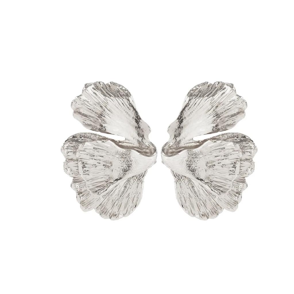 Trendy Geometric Lotus Leaf Shape Pendant Drop Earrings for Women Gold Color Hanging Earrings Ladies Jewelry Wedding Party Gift