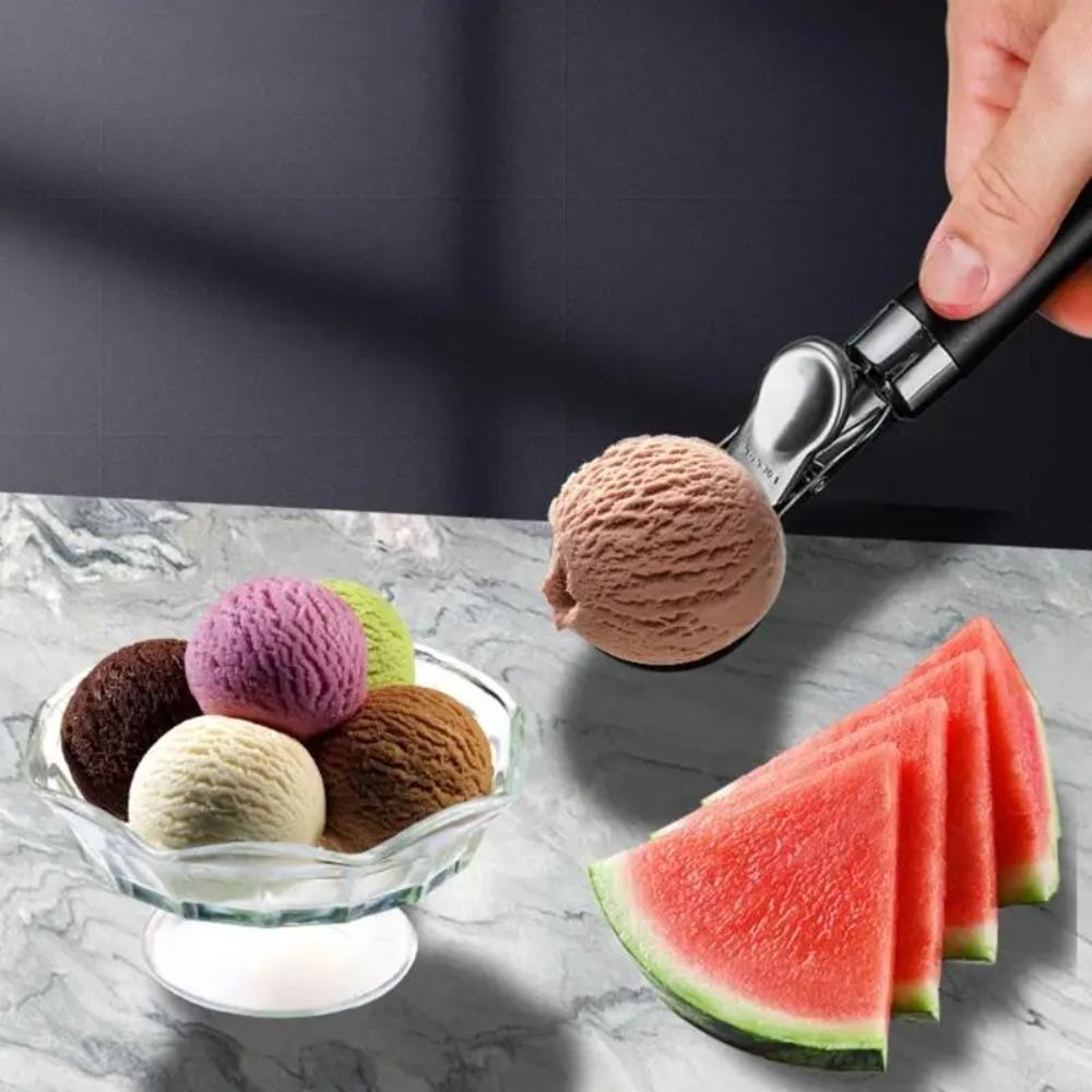Non-stick Ice Cream Scoop 304 Stainless Steel Watermelon Ball Scoop Sundaes Scoop  Fruit
