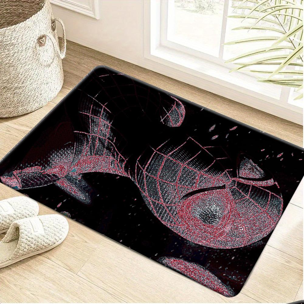 Marvel 1pc Flannel Door Mat | Spider-Man Man - Pattern Design Valentine S Day Decorative Mat | 80X50Cm Rectangular | Machine W 40cm x 60cm