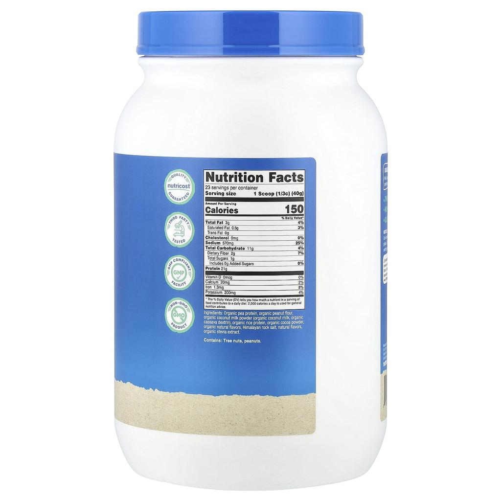 Organic Vegan Protein, Chocolate Pb, 907G (2Lb)