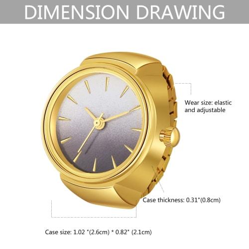 Lancardo Waterproof Analog Ring Watch, One Size Fits Most, Perfect for Men and Women, Perfect Gift for Birthdays, Anniversaries, Valentine's Day, Whit