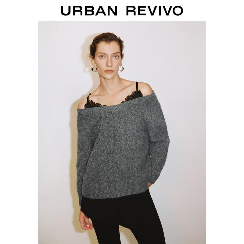 

UR Women s Spliced Lace Fake Two-Piece Knit Top XL