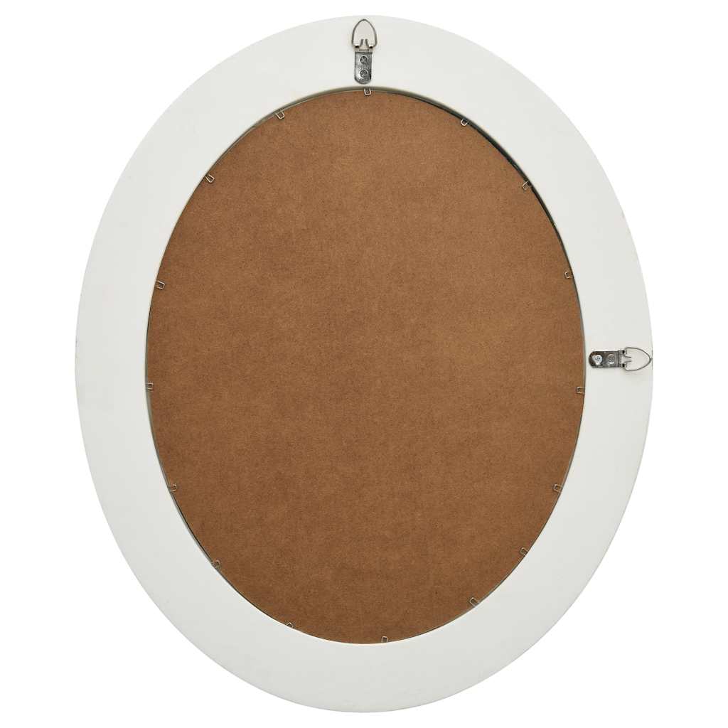 Baroque Style Wall Mirror 50 x 60 cm White
