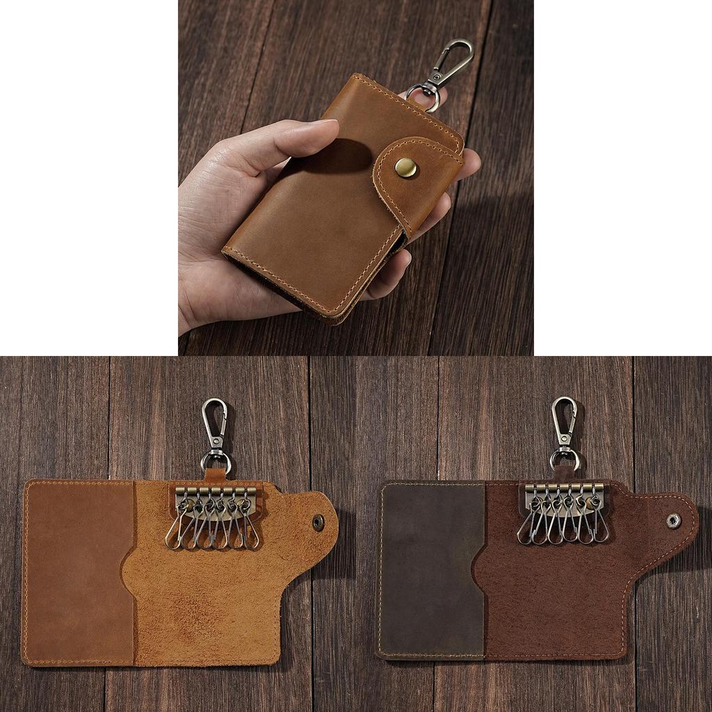 Ferghana Leather Key Wallet With Card Holder For Men And Women Daily Use