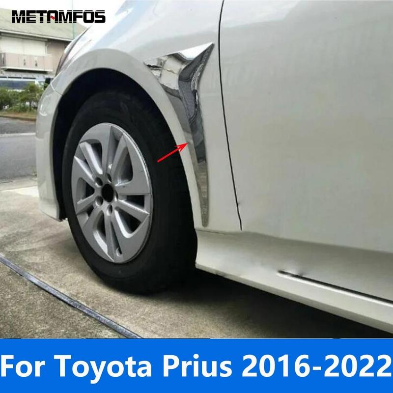 For Toyota Prius 2016-  Chrome Front Door Side Fender Base Cover Trim Sticker Bezel Exterior Accessories Car Styling