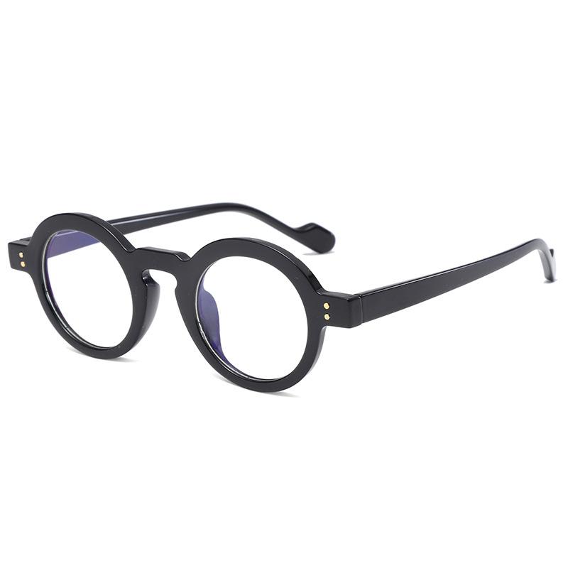 Small Frame Round Optical Mirror, Advanced Sense Flat Mirror, Anti-Blue Light Glasses, Men'S Models