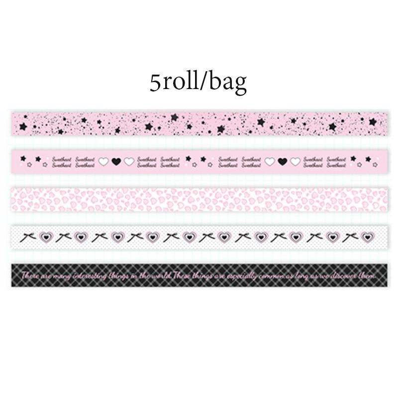 

5 рулонов/набор корейских тонких липких лент васи, набор Dream Selling Galaxy Cute Girl, руководство по наклейкам DIY, материал для наклеек-петлей