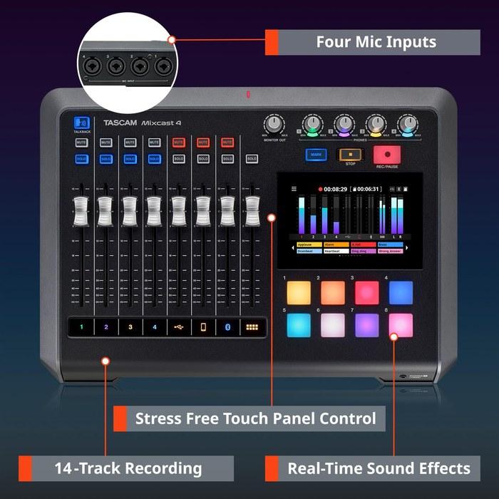 TASCAM Mixcast 4 Podcast Production Workstation/USB Audio Interface