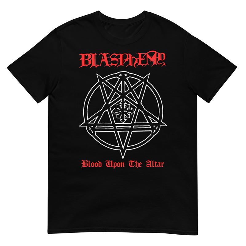 BLASPHEMY  Blood Upon The Altar Unisex T-shirt Graphic Tee L