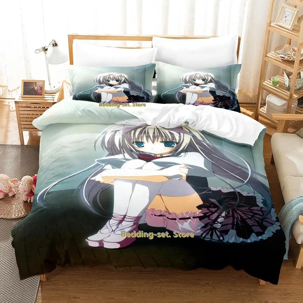 New Seitokai No Ichizon Bedding Set Cartoon Anime Three-piece Set Adult Kid Bedroom Duvetcover Sets Men Duvet Cover Set for Boys