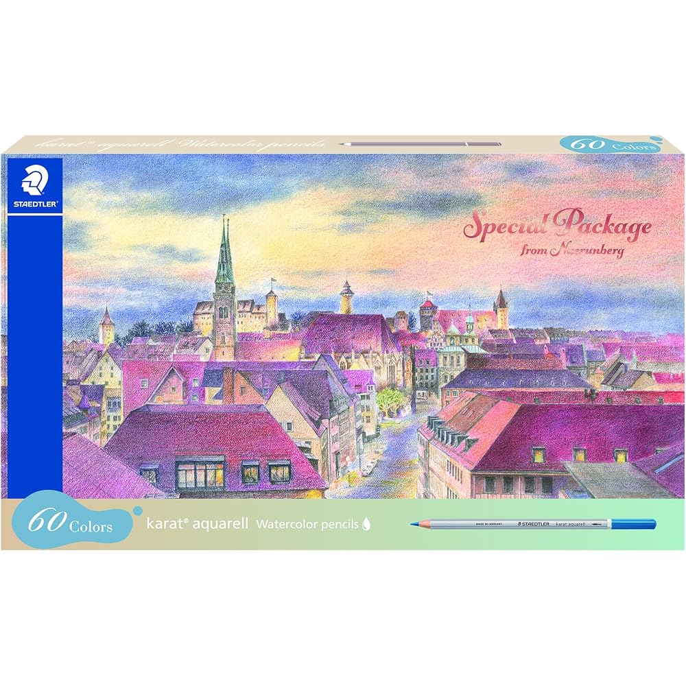 Staedtler Colored Pencils, Calato Querrell, Special Package, Water Color Pencils, 60 Colors, 125 ...