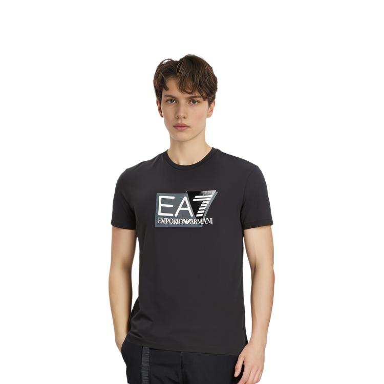 EMPORIO ARMANI EA7 SS24 T Shirt Men's Black 3DPT09-PJ02Z-1200